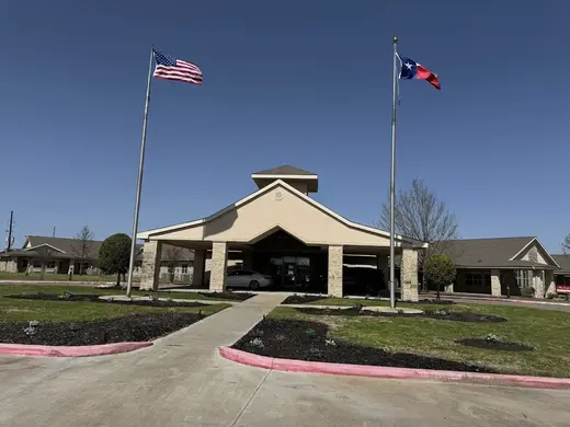 Exterior view of Houston sober living home — sky